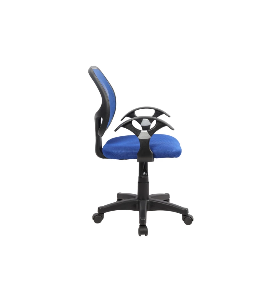 SEDIA DA UFFICIO BLU "SMART2" CON BRACCIOLI, 57X56X88-100 CM